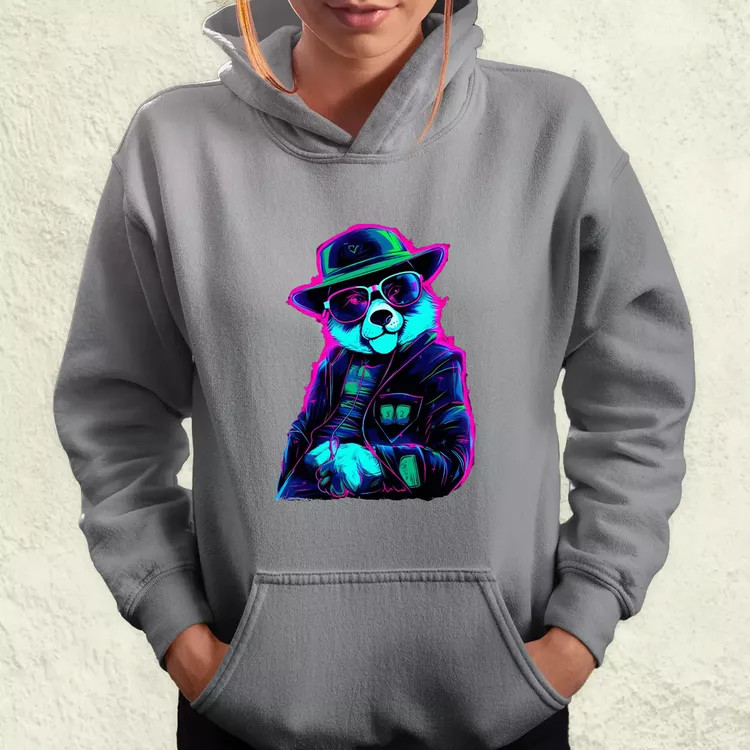 Neon gengszter panda v1 női pulóver