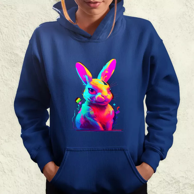 Neon nyuszi v2 női pulóver