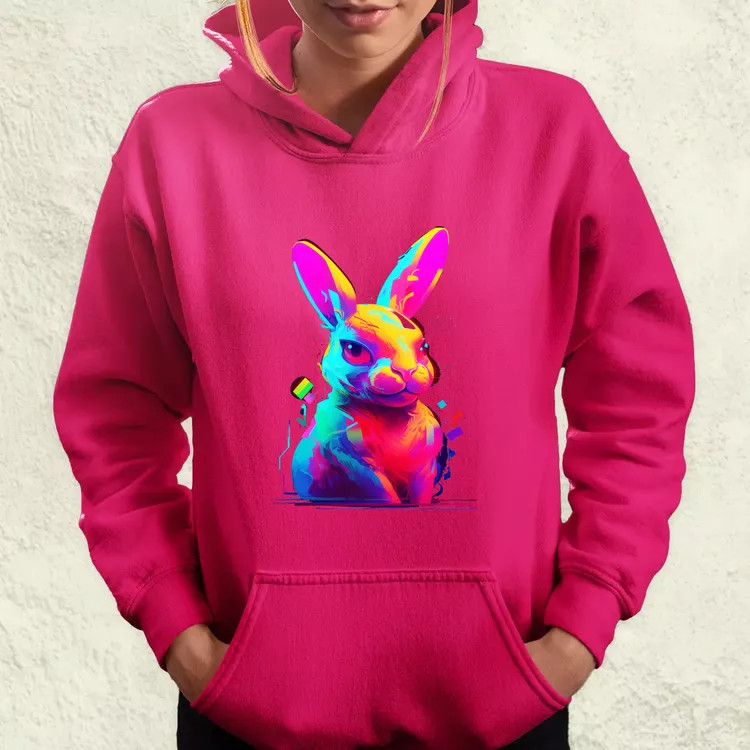 Neon nyuszi v2 női pulóver