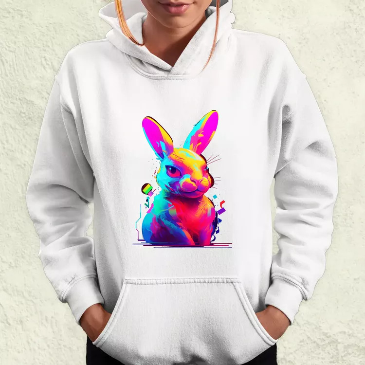 Neon nyuszi v2 női pulóver
