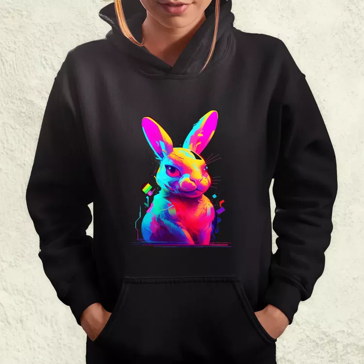 Neon nyuszi v2 női pulóver