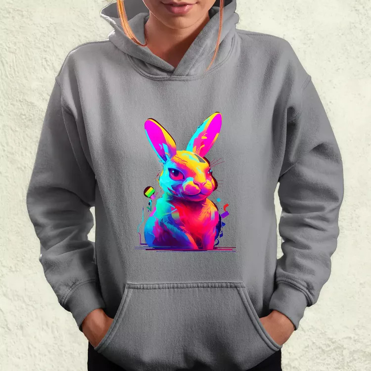 Neon nyuszi v2 női pulóver