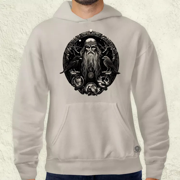 Odin és Hugin Munin amulett v1 férfi pulóver