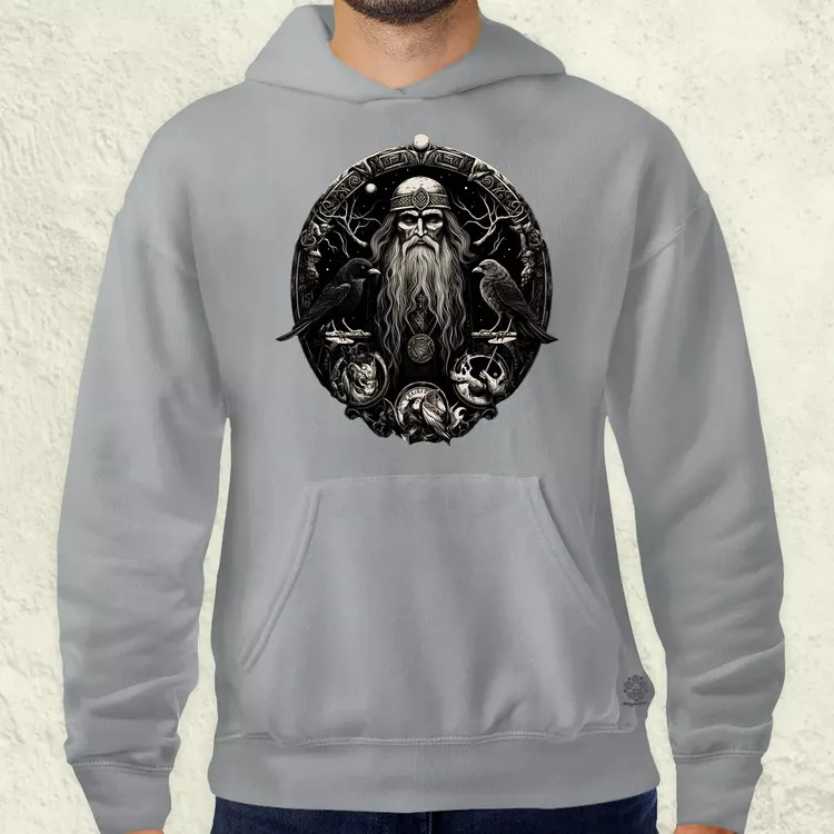 Odin és Hugin Munin amulett v1 férfi pulóver