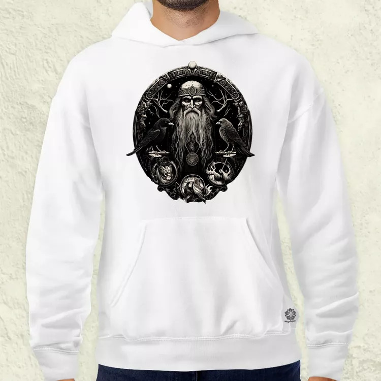 Odin és Hugin Munin amulett v1 férfi pulóver