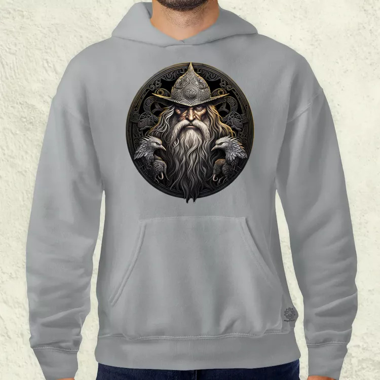Odin és Hugin Munin amulett v4 férfi pulóver