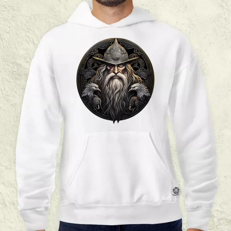 Odin és Hugin Munin amulett v4 férfi pulóver