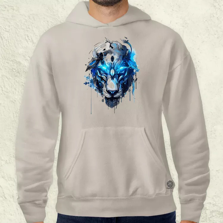 Oroszlán mecha fej v2 férfi pulóver