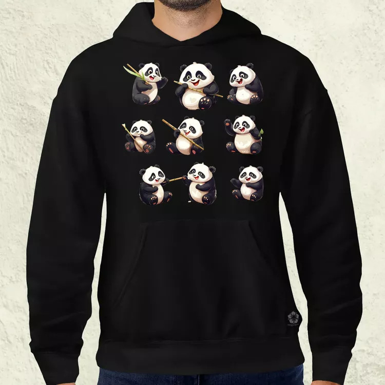 Panda kollázs v1 férfi pulóver