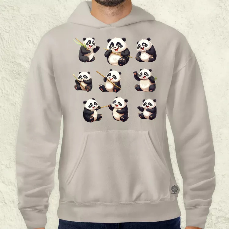 Panda kollázs v1 férfi pulóver