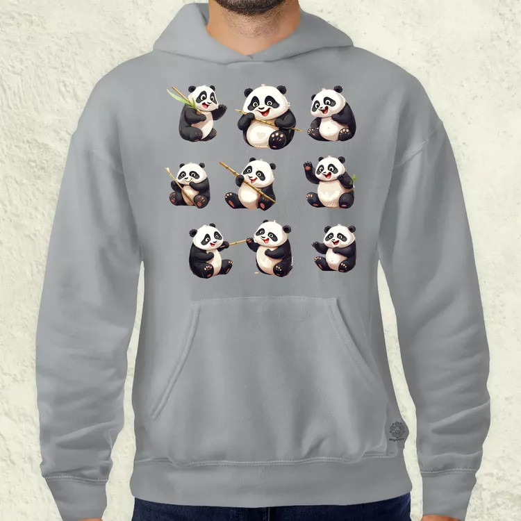 Panda kollázs v1 férfi pulóver