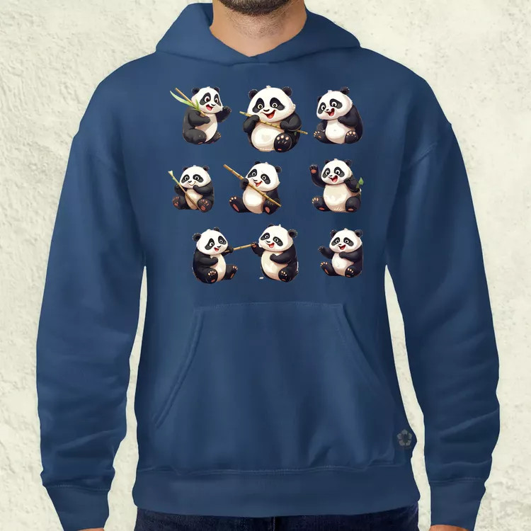 Panda kollázs v1 férfi pulóver