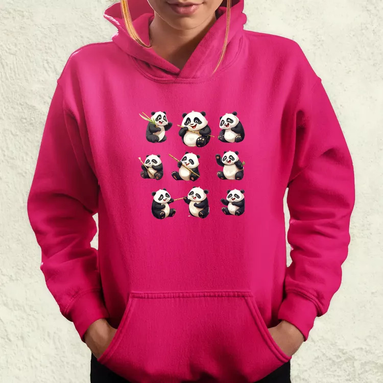 Panda kollázs v1 női pulóver