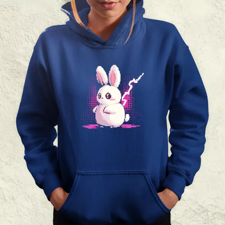 Pixelart kawaii nyuszi v2 női pulóver