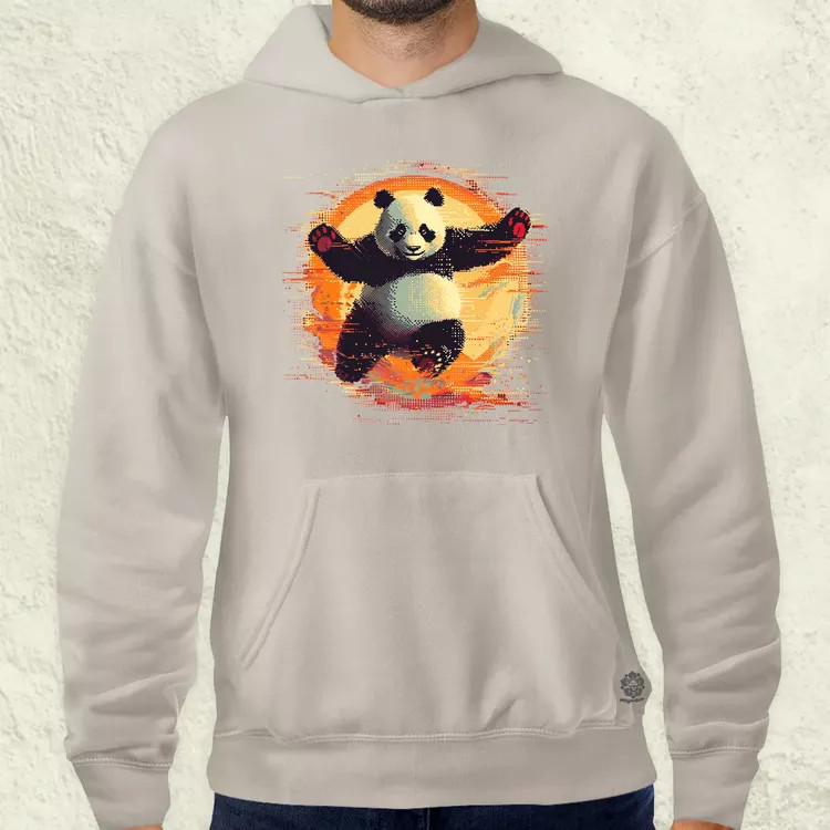 Pixelart kung fu panda v1 férfi pulóver