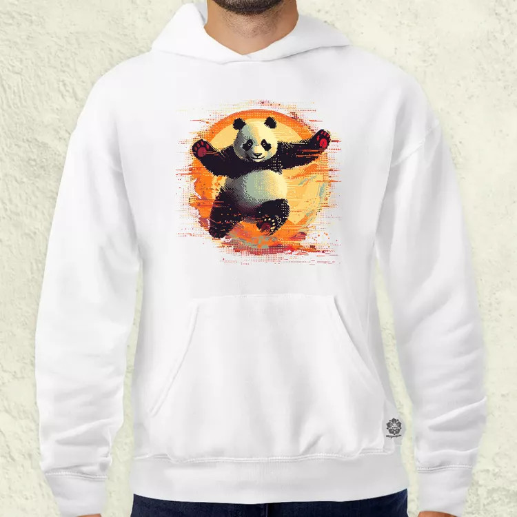 Pixelart kung fu panda v1 férfi pulóver