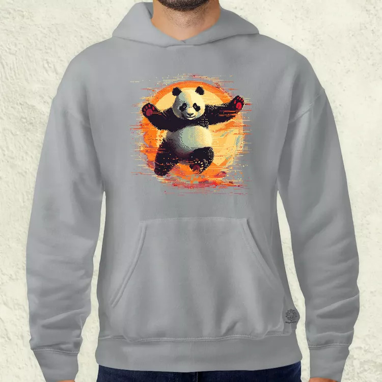 Pixelart kung fu panda v1 férfi pulóver