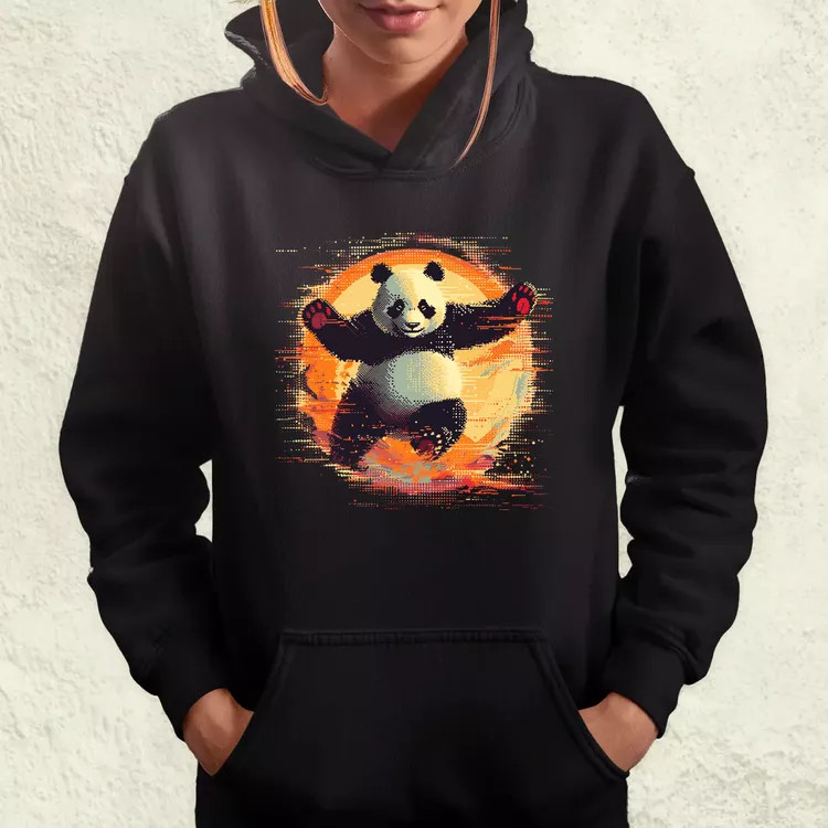 Pixelart kung fu panda v1 női pulóver