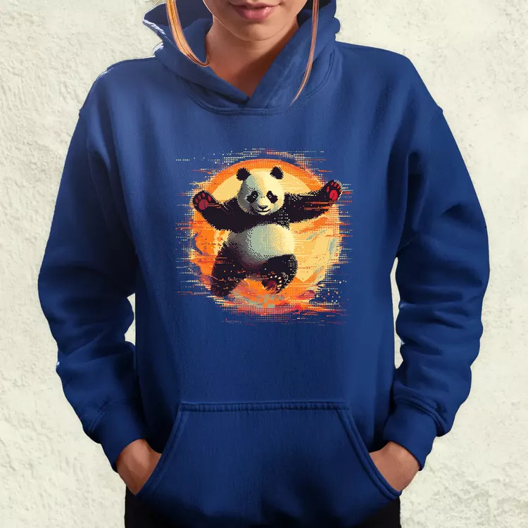 Pixelart kung fu panda v1 női pulóver