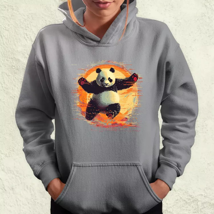 Pixelart kung fu panda v1 női pulóver
