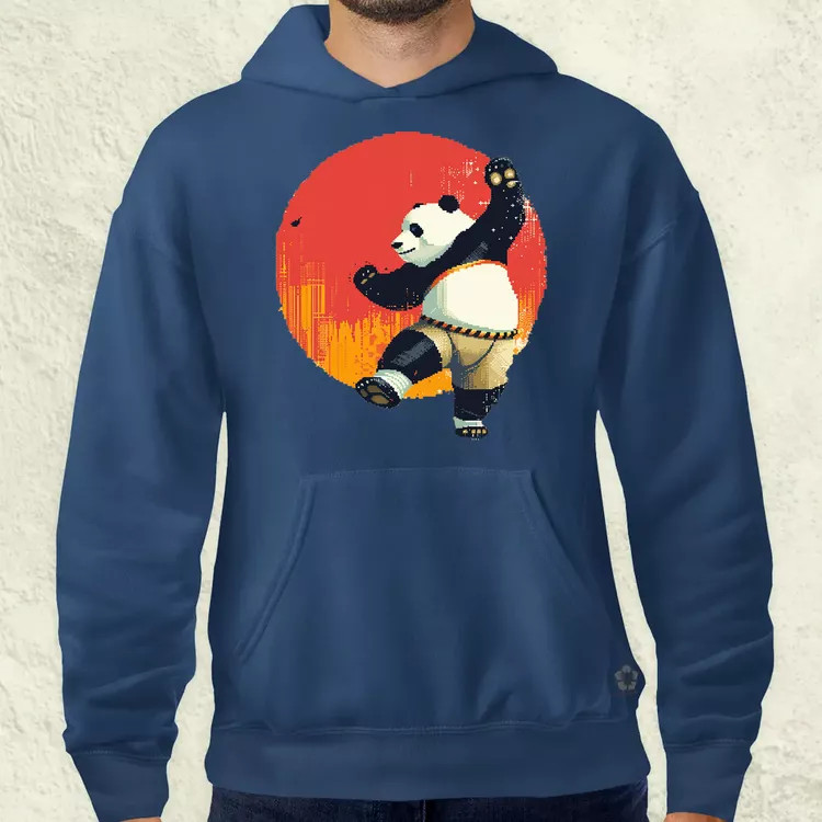 Pixelart kung fu panda v3 férfi pulóver