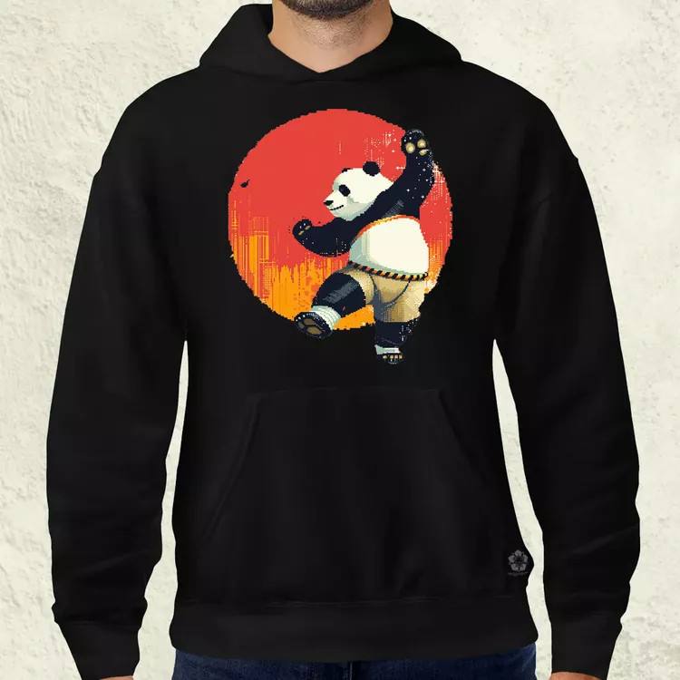 Pixelart kung fu panda v3 férfi pulóver