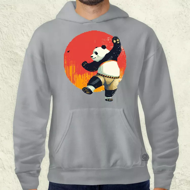 Pixelart kung fu panda v3 férfi pulóver