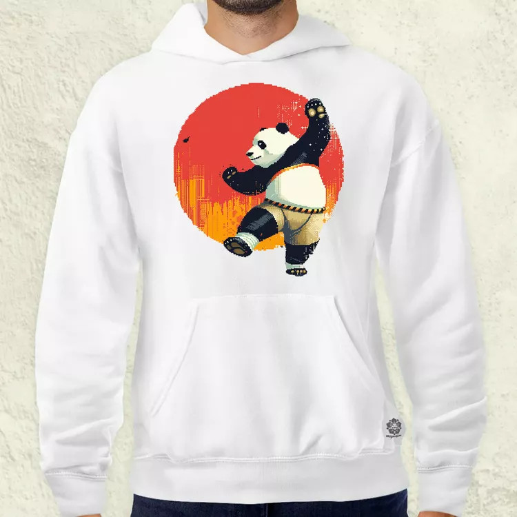 Pixelart kung fu panda v3 férfi pulóver