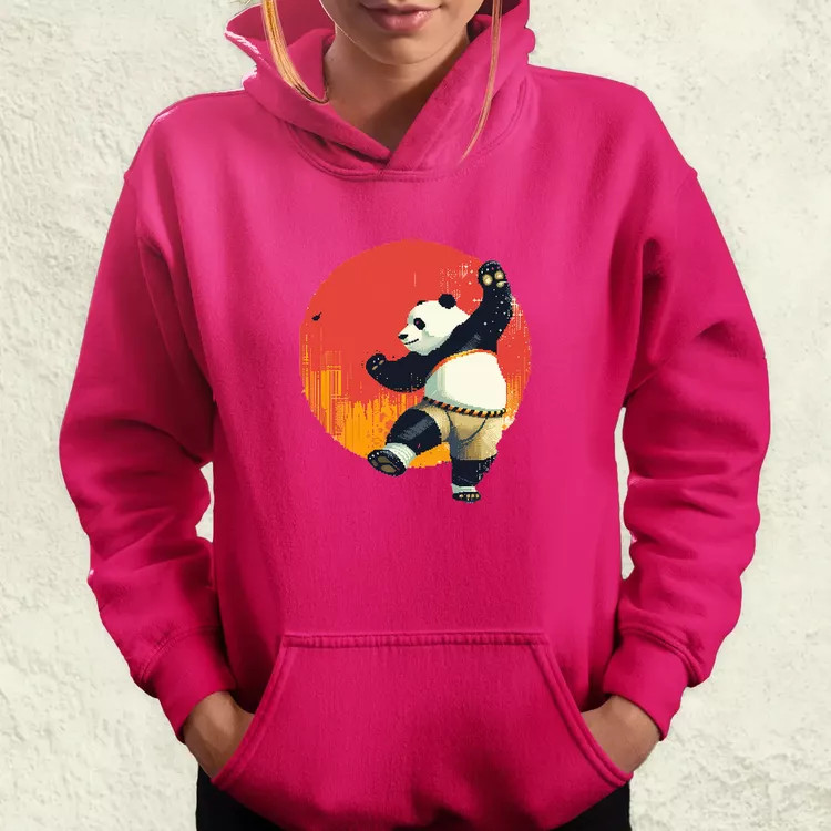Pixelart kung fu panda v3 női pulóver