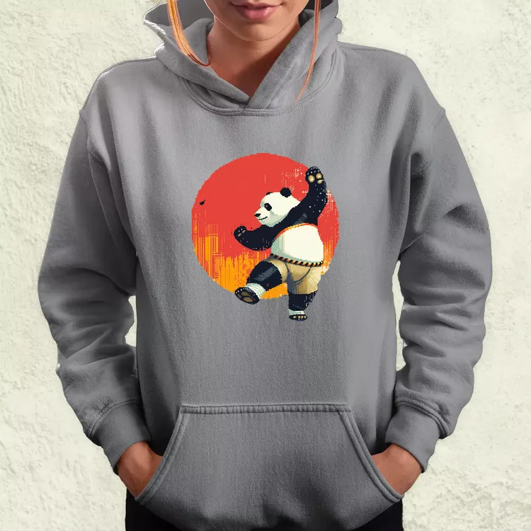 Pixelart kung fu panda v3 női pulóver
