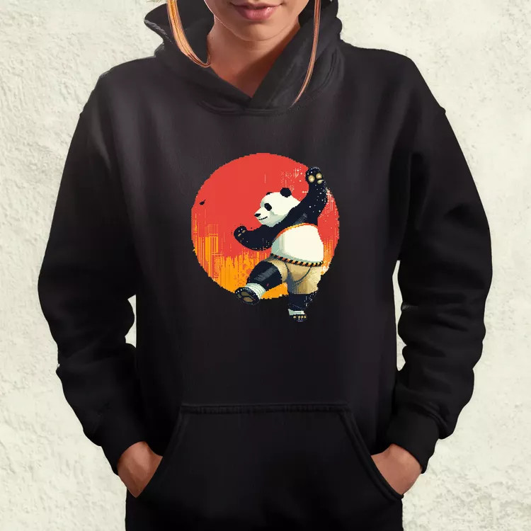 Pixelart kung fu panda v3 női pulóver