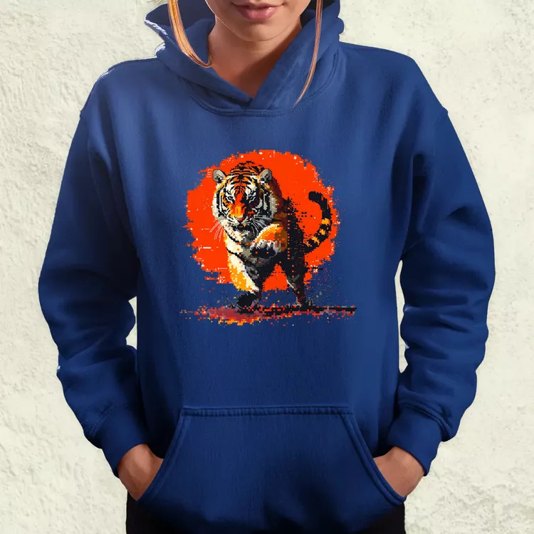 Pixelart kung fu tigris v2 női pulóver