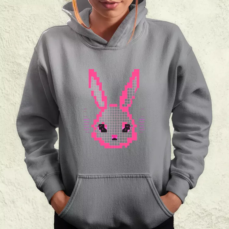 Pixelart nyuszi v3 női pulóver