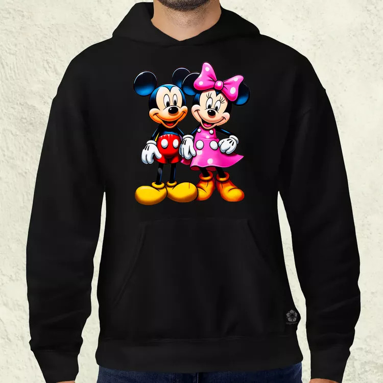 Pop art Mickey és Minnie v1 férfi pulóver