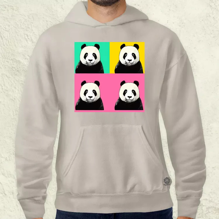 Pop art pandák v1 férfi pulóver