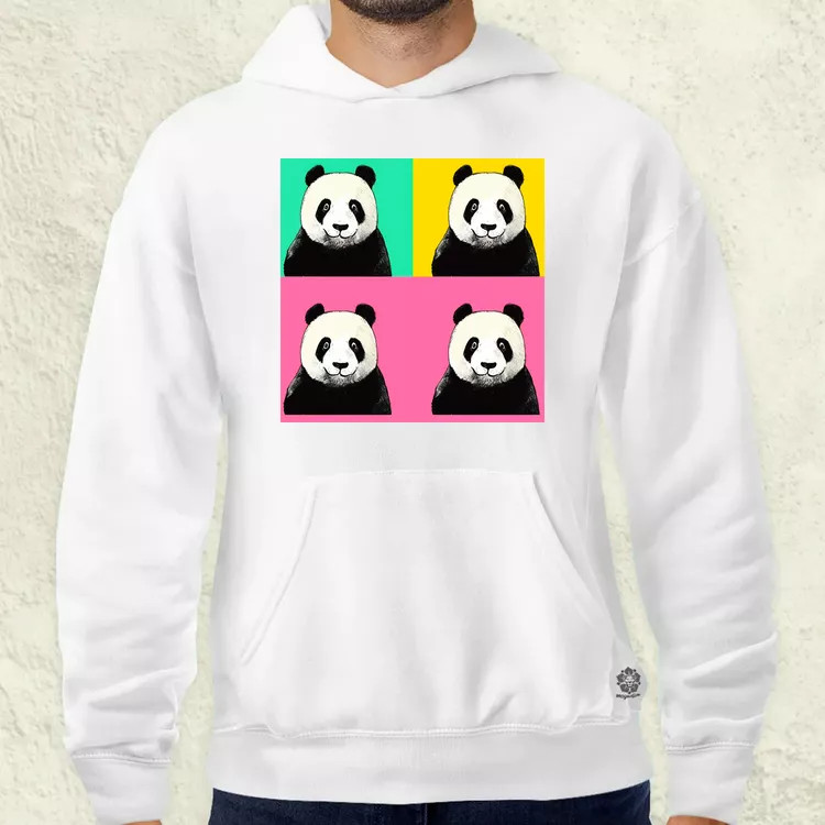 Pop art pandák v1 férfi pulóver
