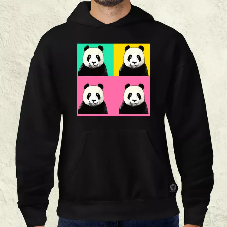 Pop art pandák v1 férfi pulóver