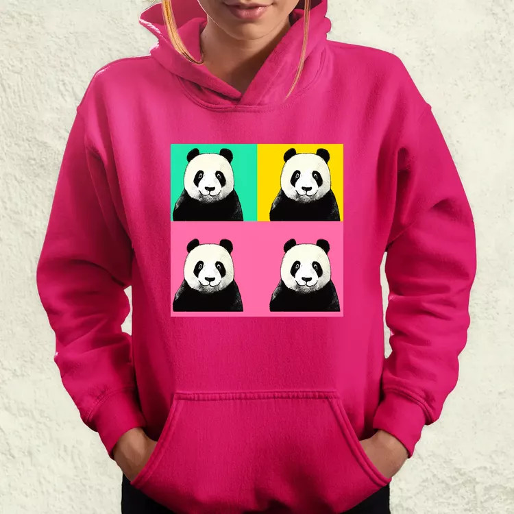 Pop art pandák v1 női pulóver