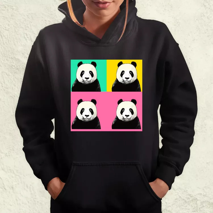 Pop art pandák v1 női pulóver