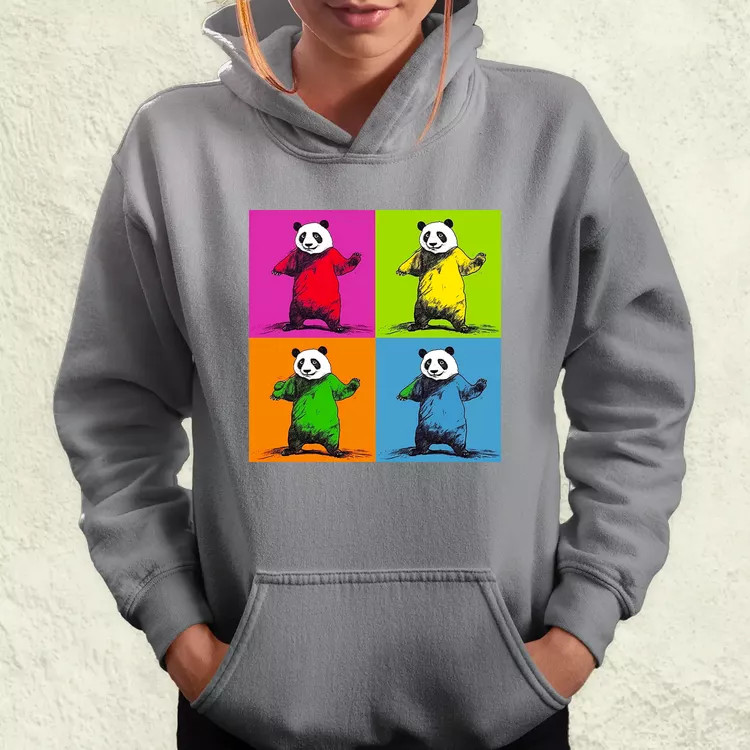 Pop art pandák v2 női pulóver