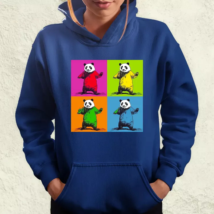 Pop art pandák v2 női pulóver
