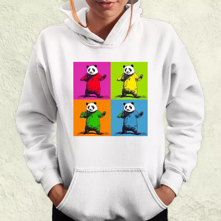 Pop art pandák v2 női pulóver