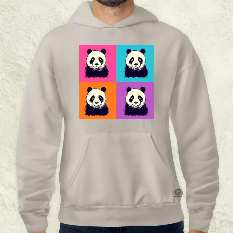 Pop art pandák v3 férfi pulóver