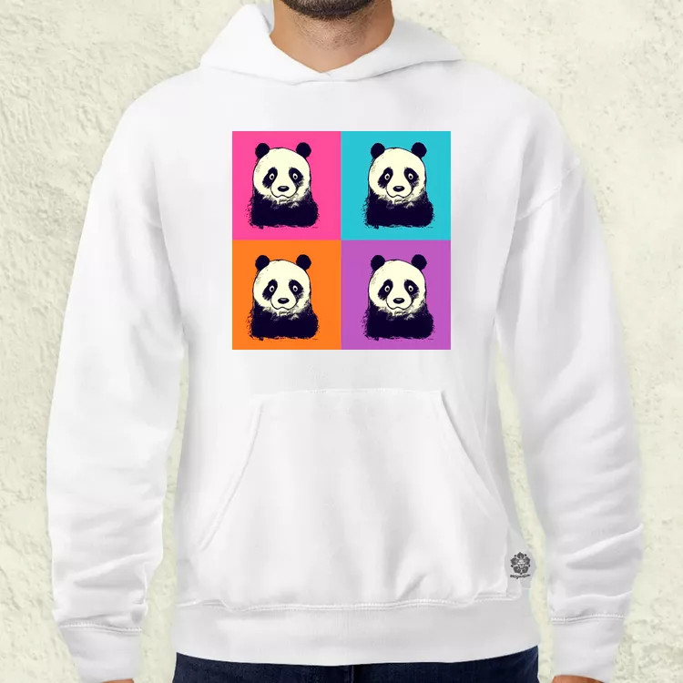 Pop art pandák v3 férfi pulóver
