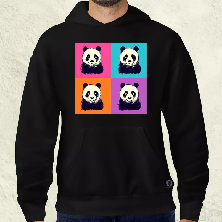 Pop art pandák v3 férfi pulóver