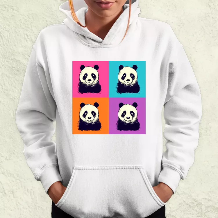 Pop art pandák v3 női pulóver