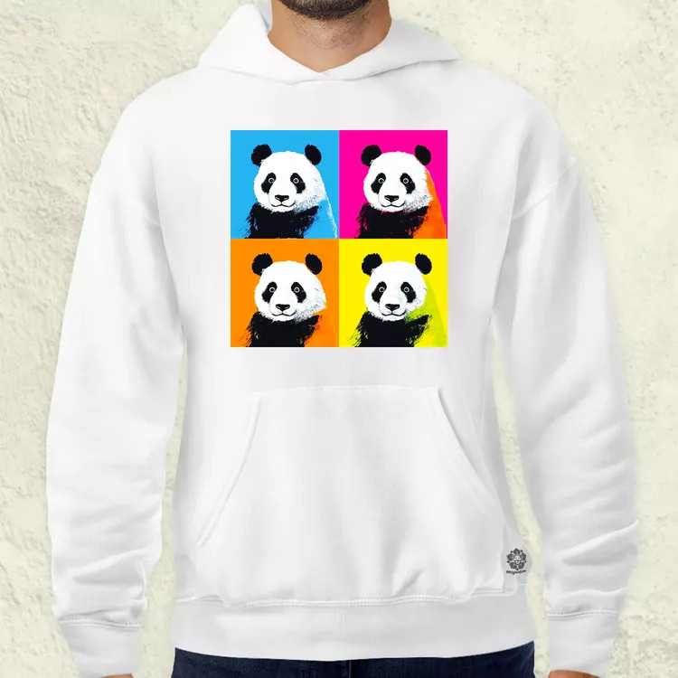Pop art pandák v5 férfi pulóver