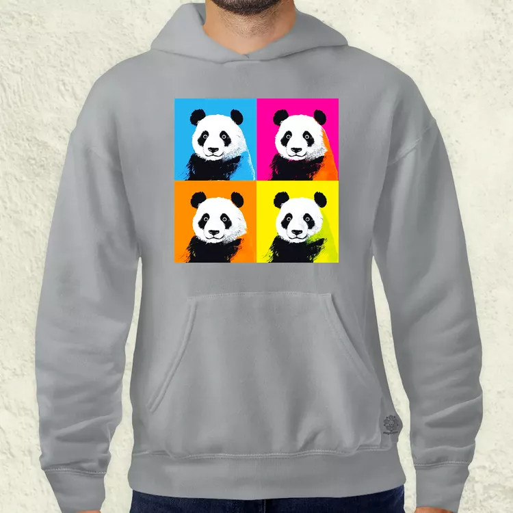 Pop art pandák v5 férfi pulóver
