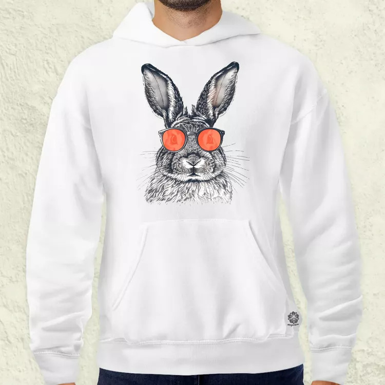 Retró nyuszi v2 férfi pulóver