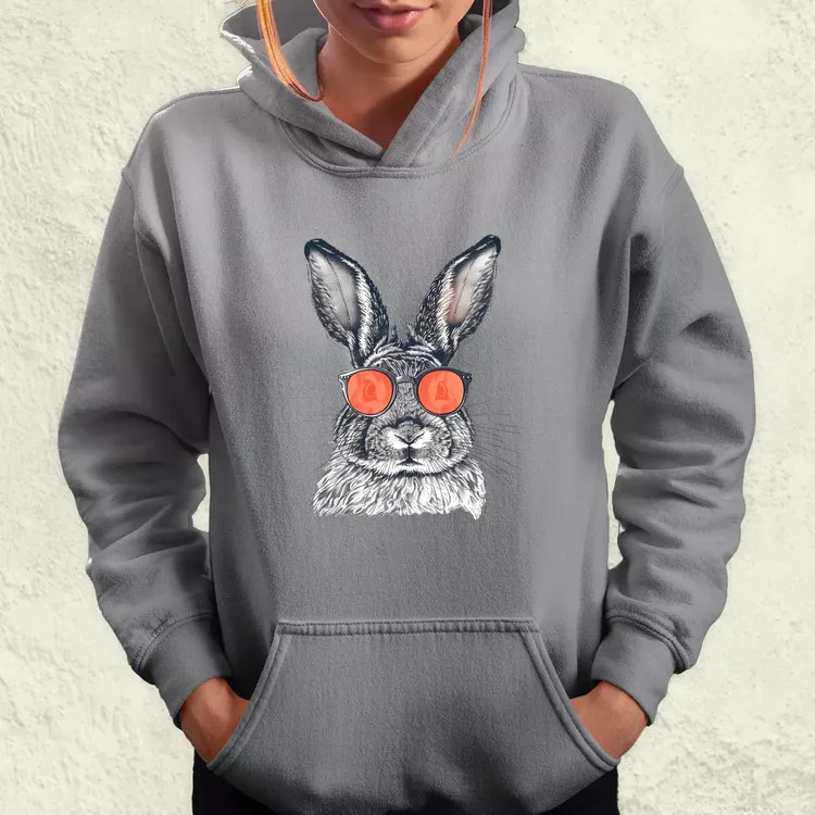 Retró nyuszi v2 női pulóver